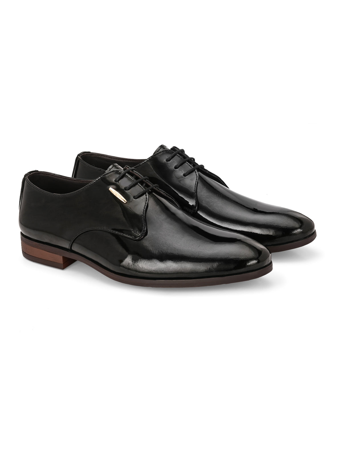 Zidane Patent Leather Derby Lace Up Shoes