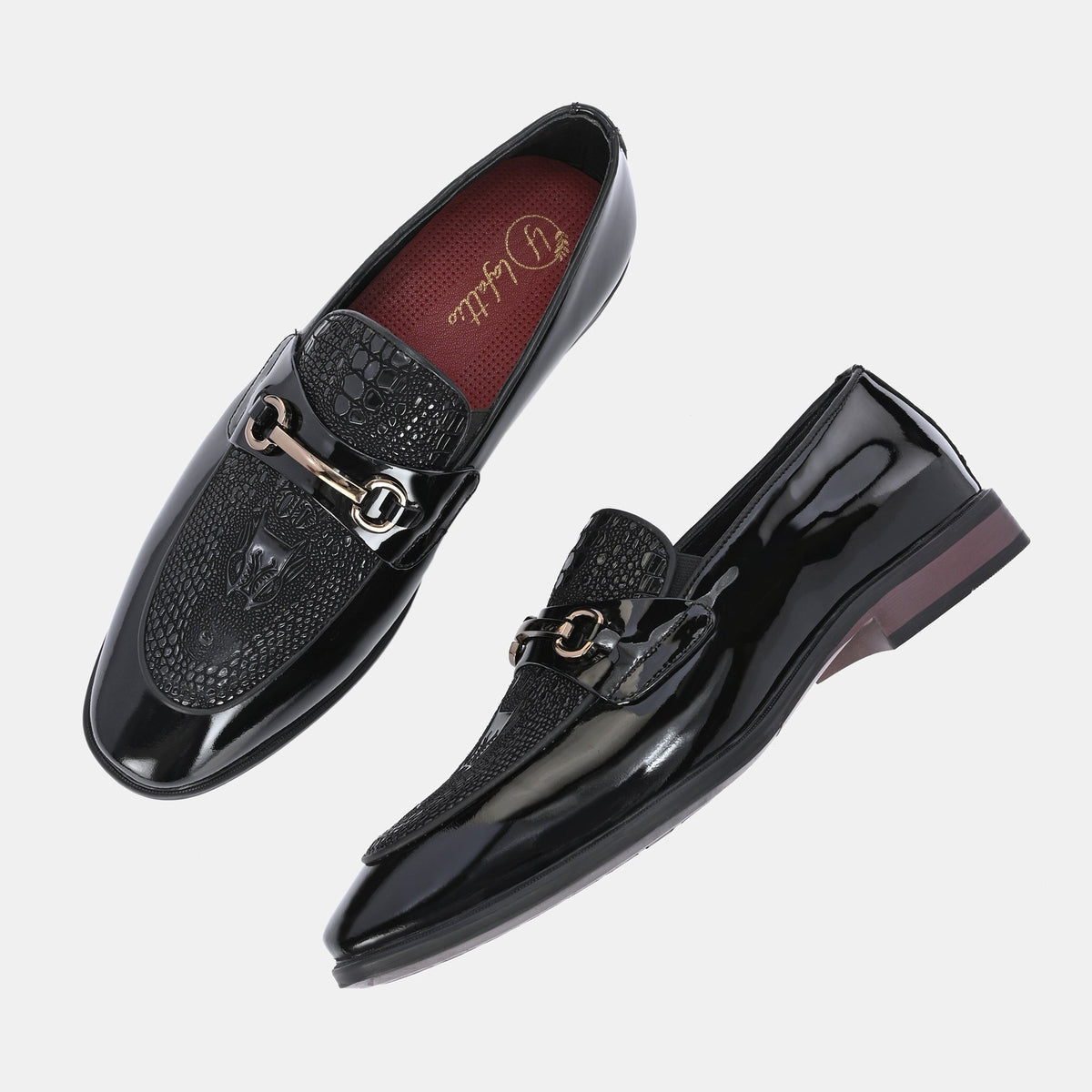 Kenneth Premium Patent Leather Formal Moccasin Shoes
