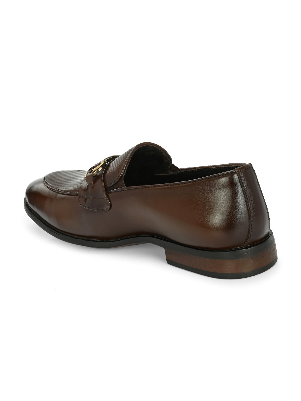 Bastian Leather Buckled Formal Moccasins