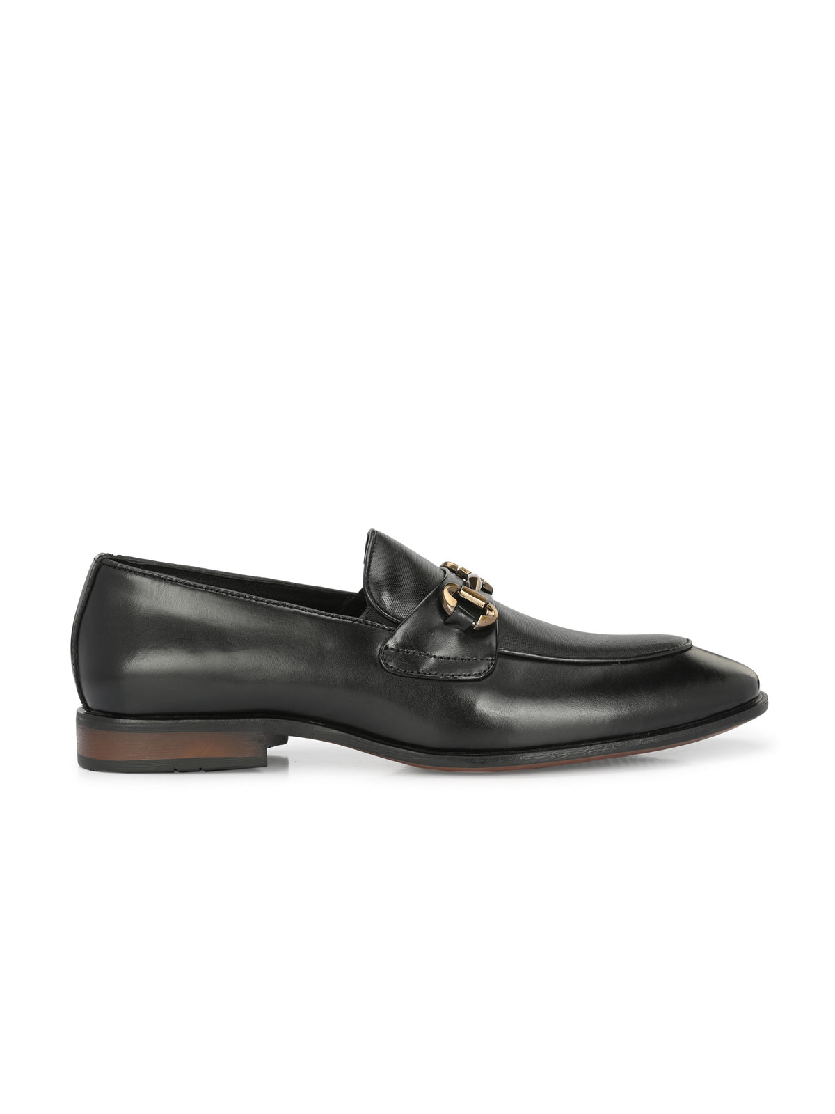 Bastian Leather Buckled Formal Moccasins