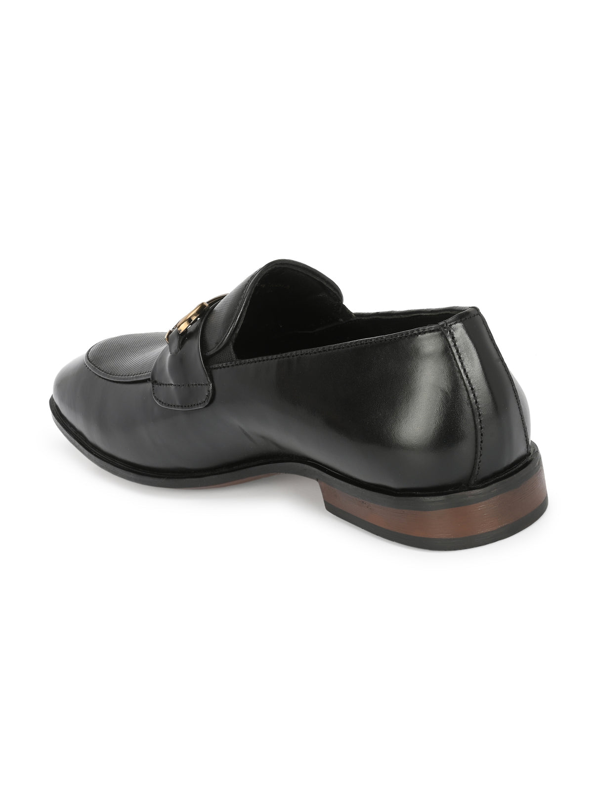 Bastian Leather Buckled Formal Moccasins