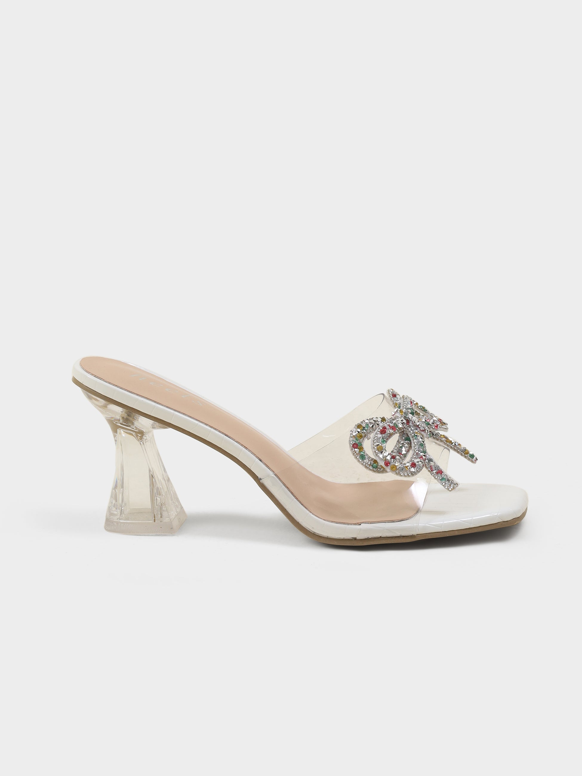 Celine Bow Transparent Heels