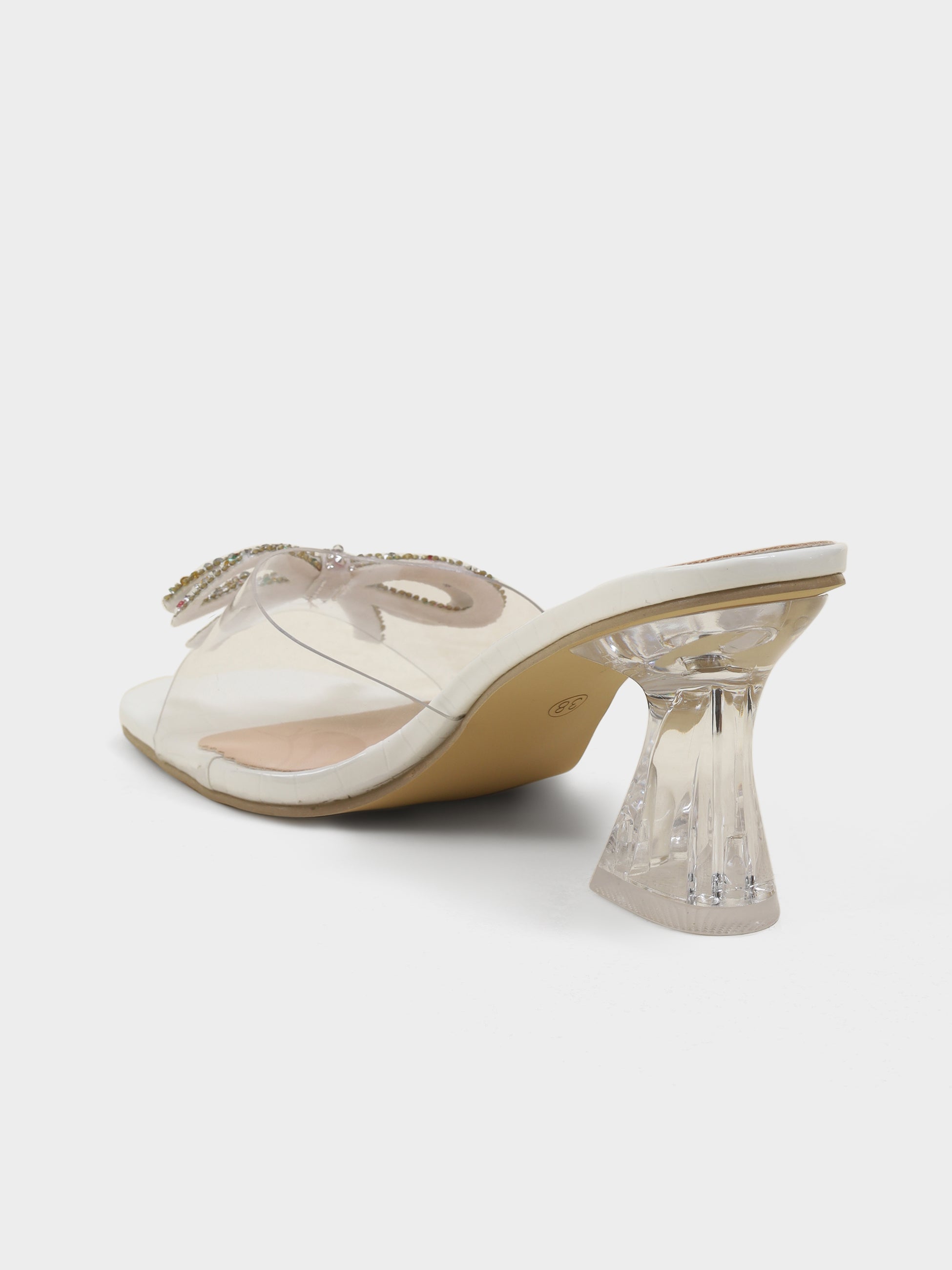 Celine Bow Transparent Heels