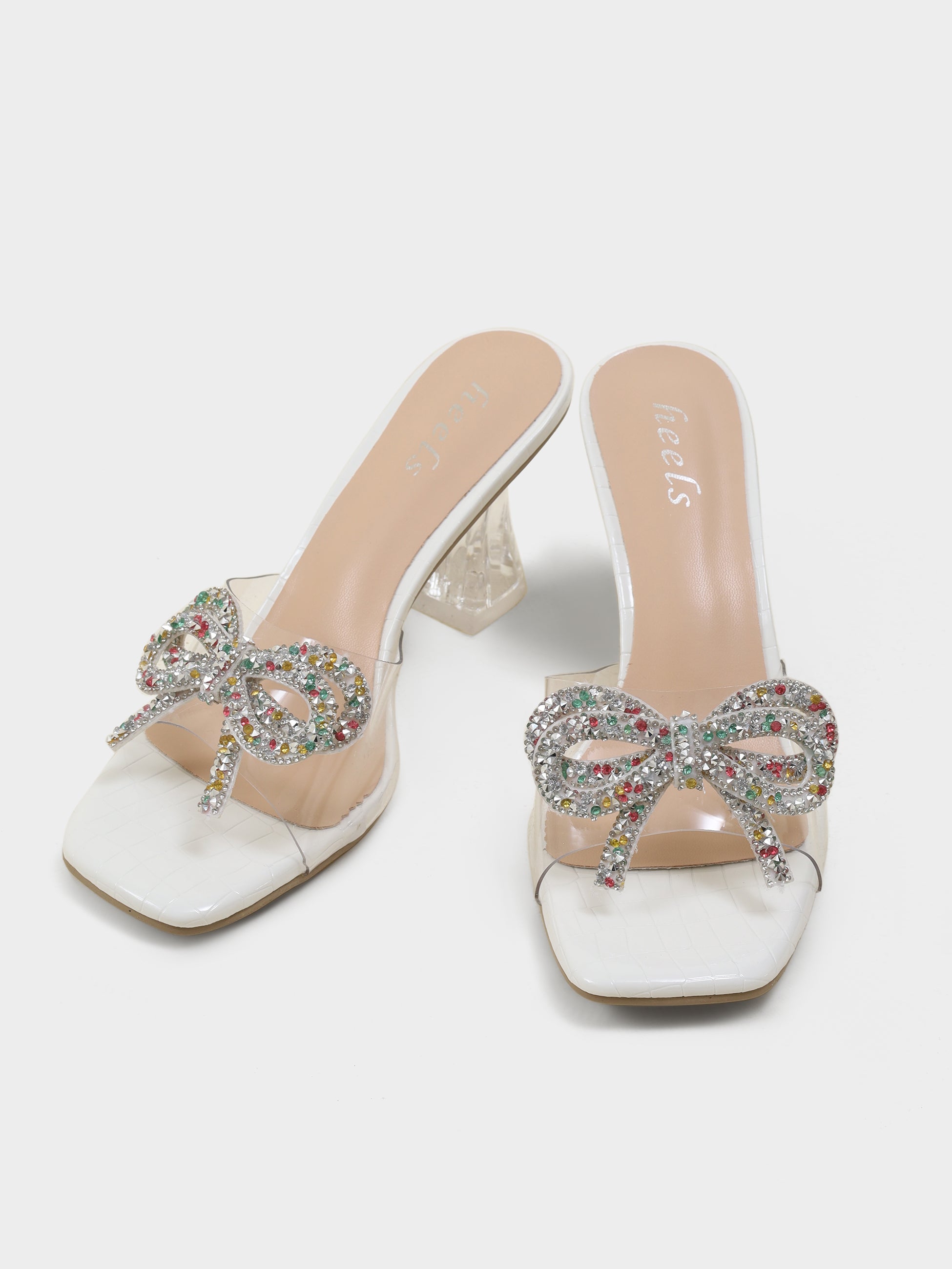 Celine Bow Transparent Heels
