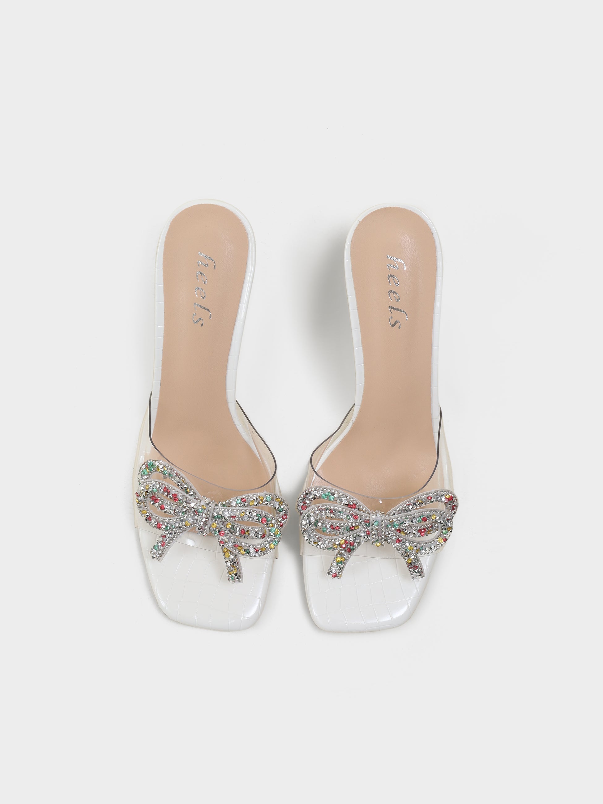 Celine Bow Transparent Heels