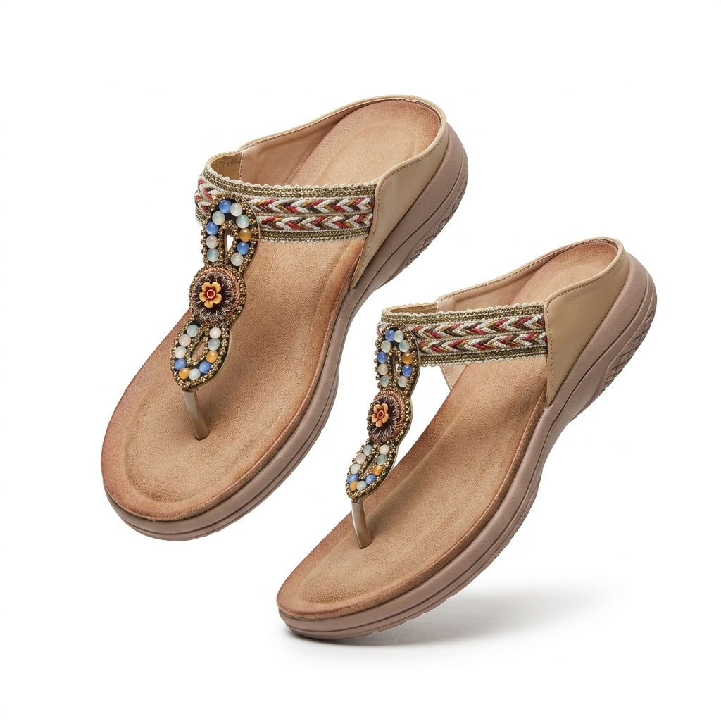 Thalassa Embroidered Cushioned Slippers