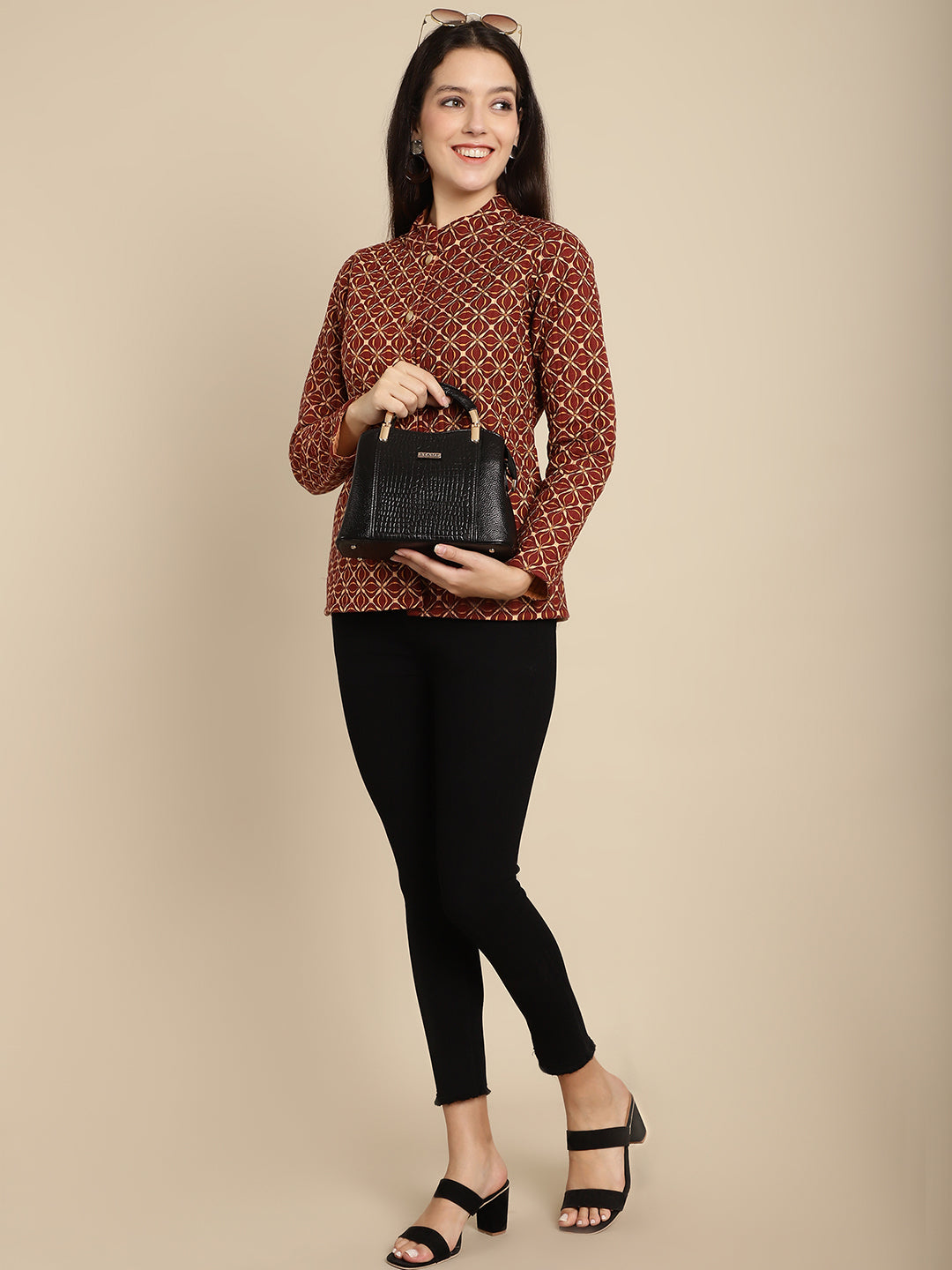 Black Leather Mini Handbags for women LHB1025 - The Heels India