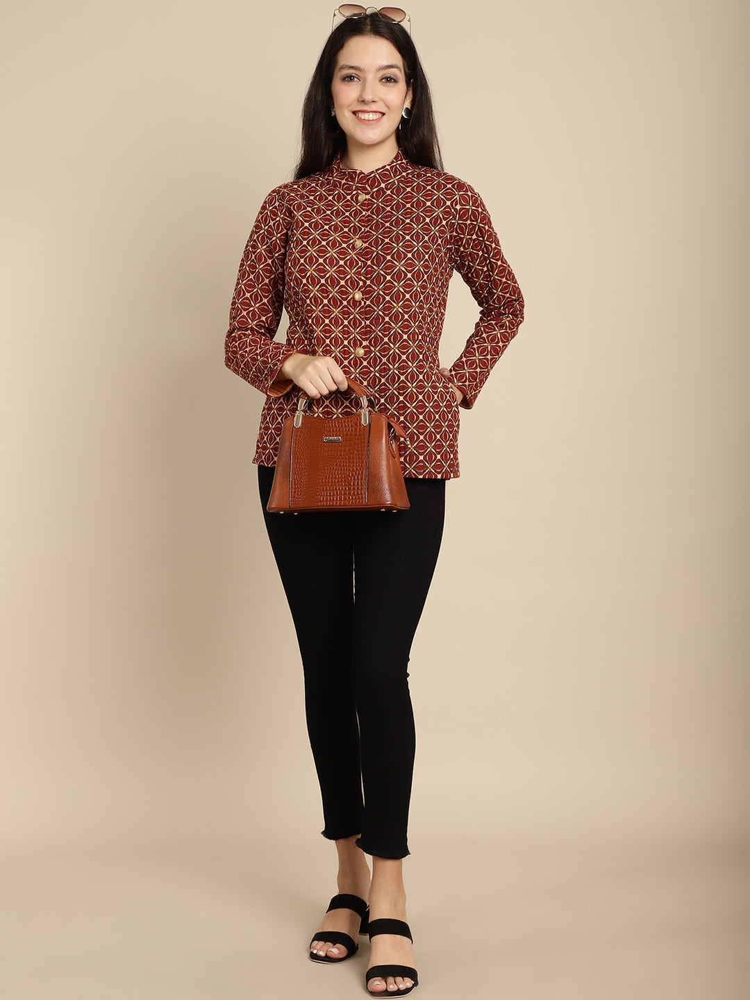 Tan Leather Mini Bags for women LHB1025 - The Heels India