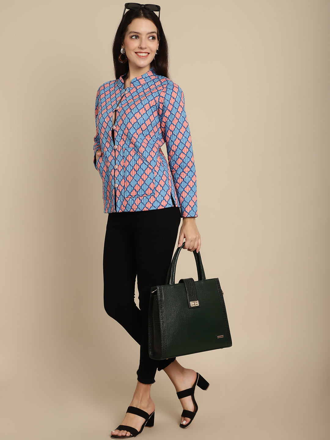 Green Leather Bags for women LHB1050 - The Heels India