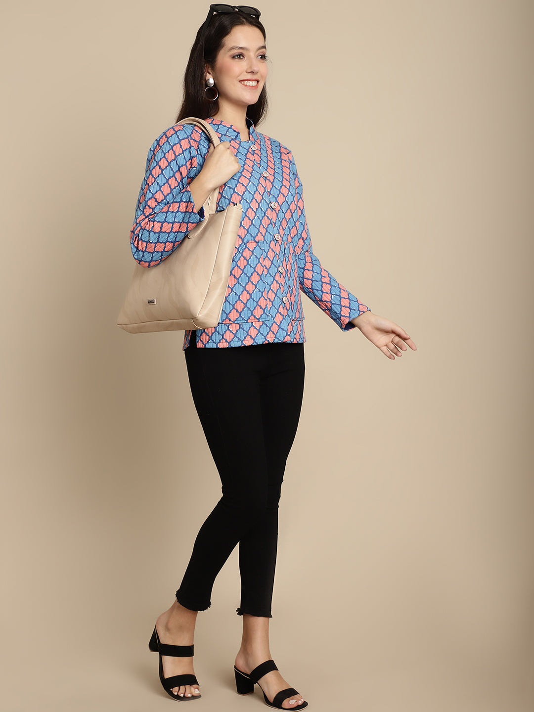 Cream Vegan PU Leather Handbags for women LHB2012