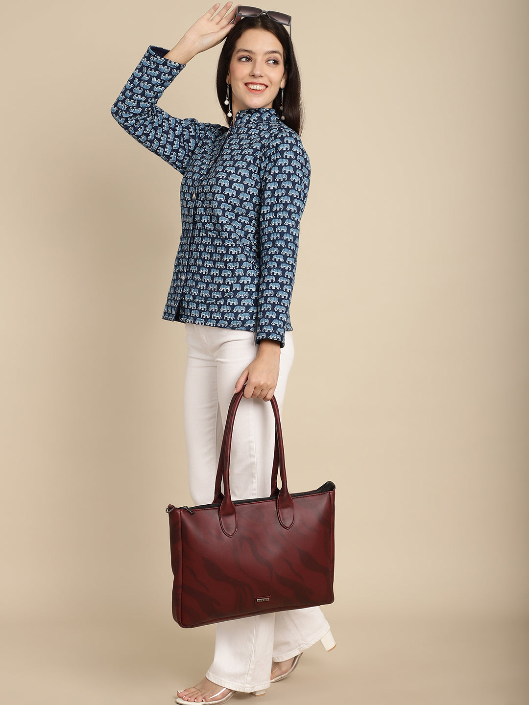 Red PU Vegan Leather Handbags for women LHB2012 - The Heels India