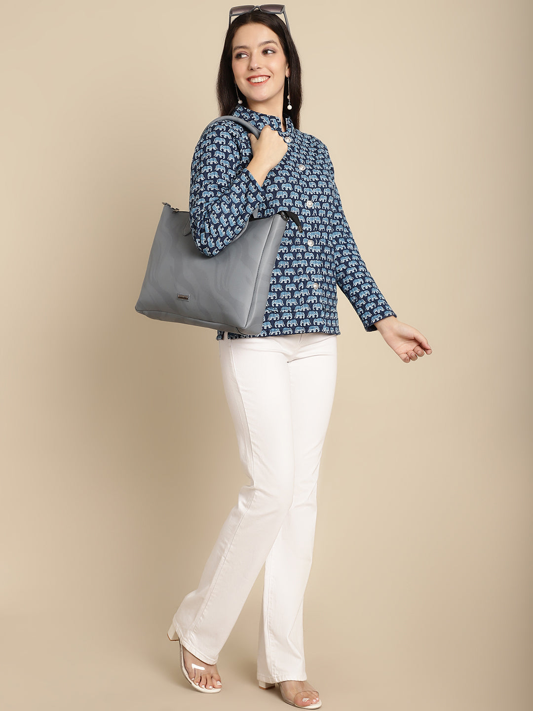 Blue Vegan PU Leather Handbags for women LHB2012 - The Heels India