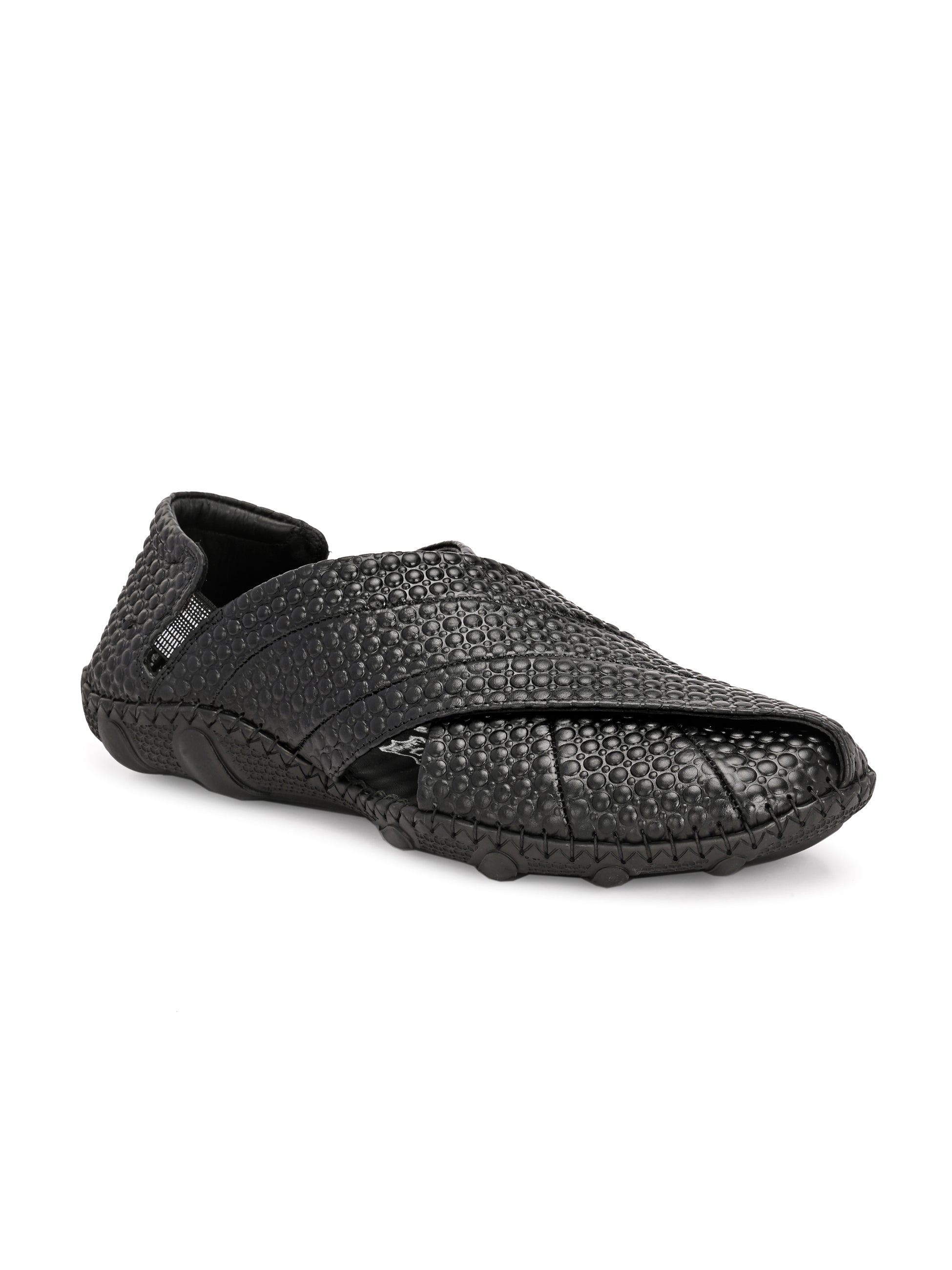 Rayaan Leather Ethnic Cushioned Loafers