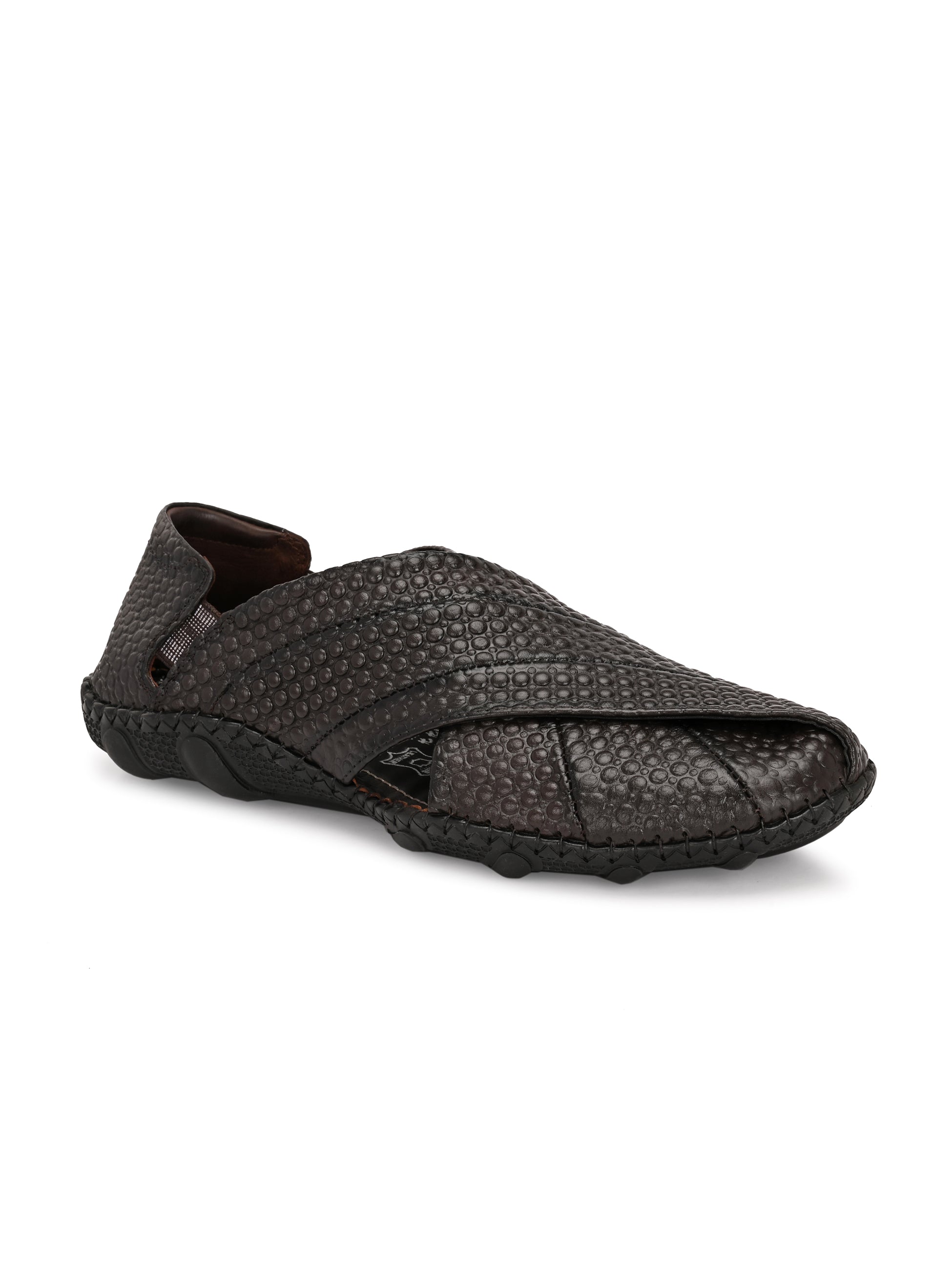 Rayaan Leather Ethnic Cushioned Loafers