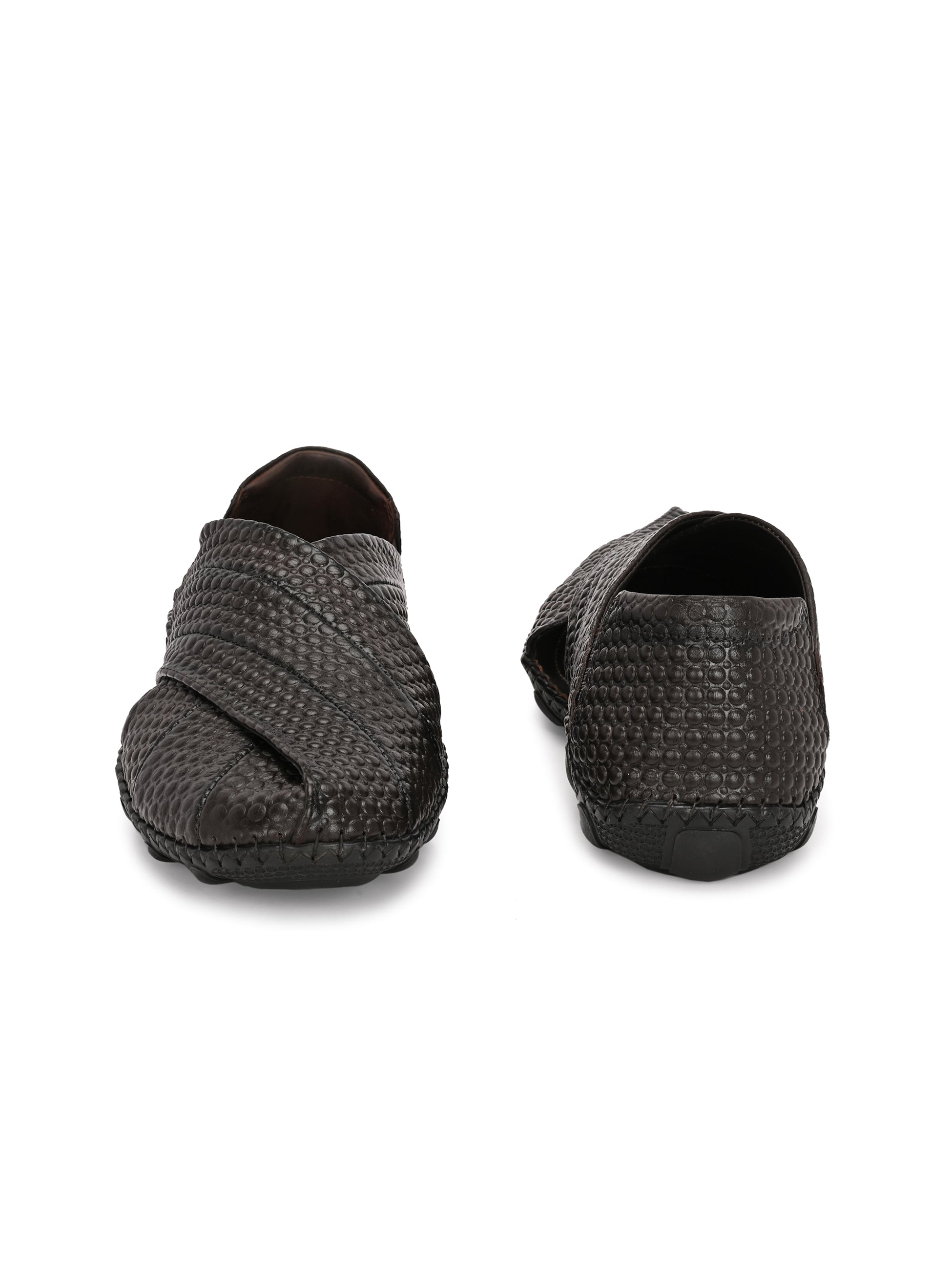 Rayaan Leather Ethnic Cushioned Loafers