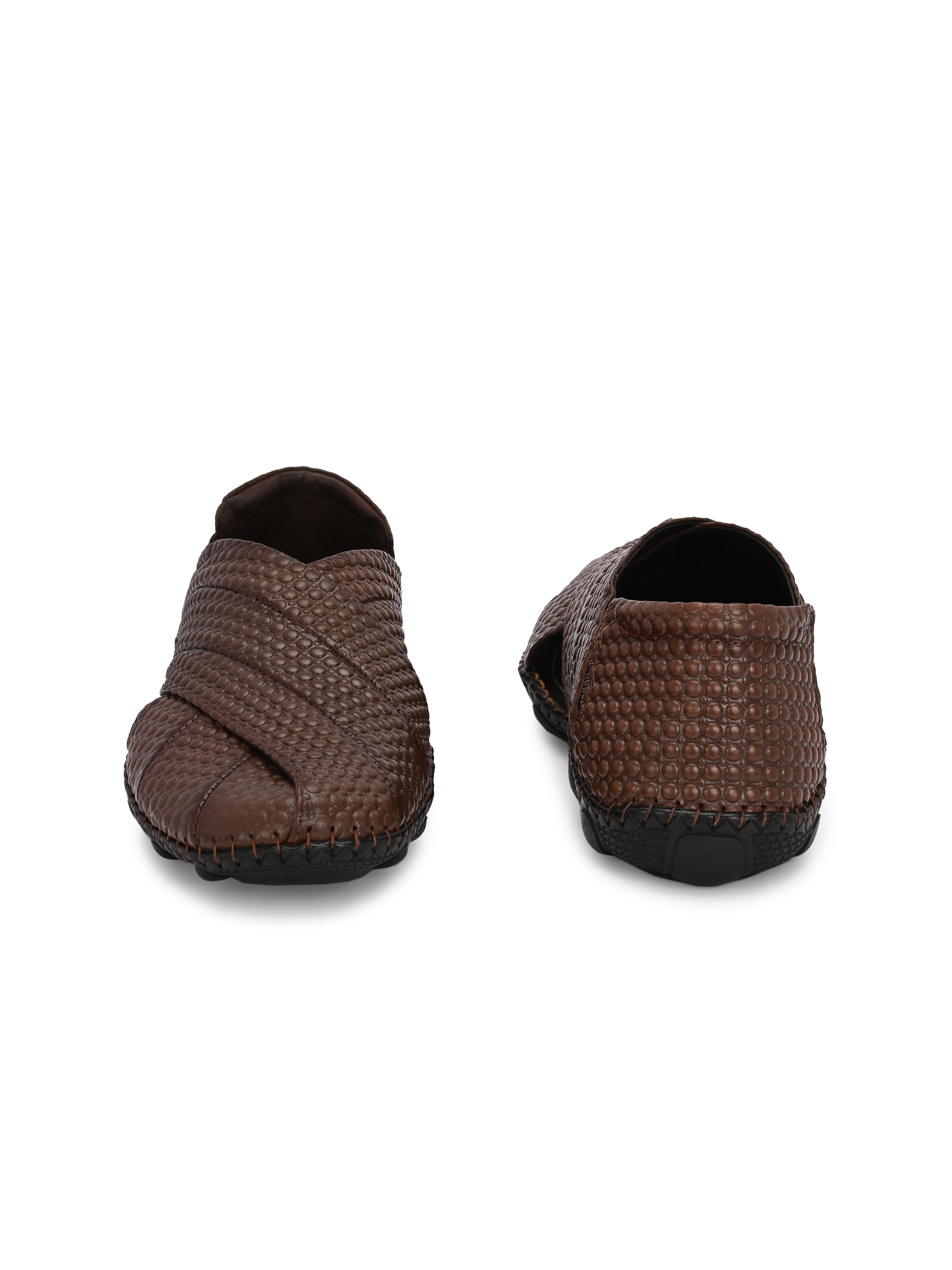 Rayaan Leather Ethnic Cushioned Loafers