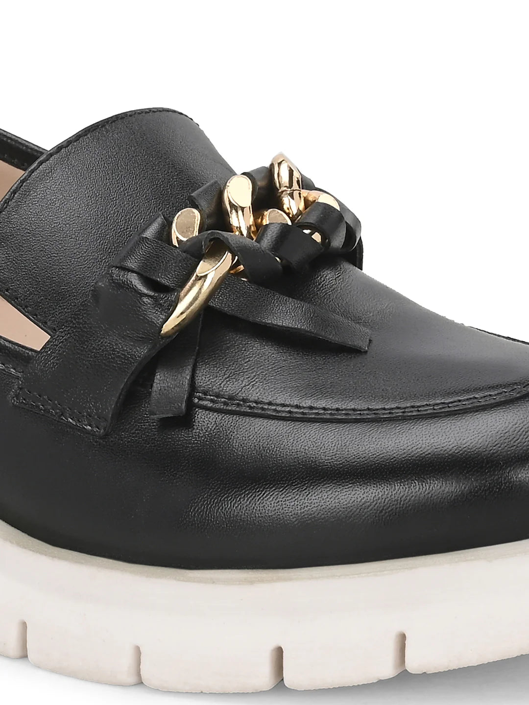TREND'E Premium Leather Chunky Loafers - The Heels India