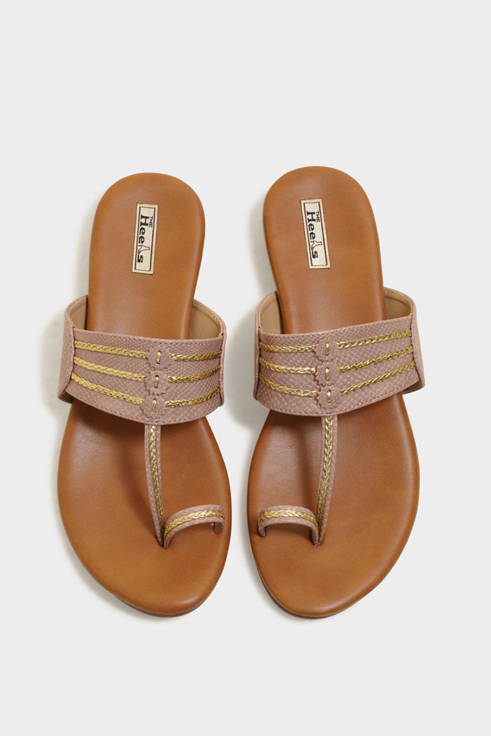 Zoe Pink Cushion Kohlapuris - The Heels India
