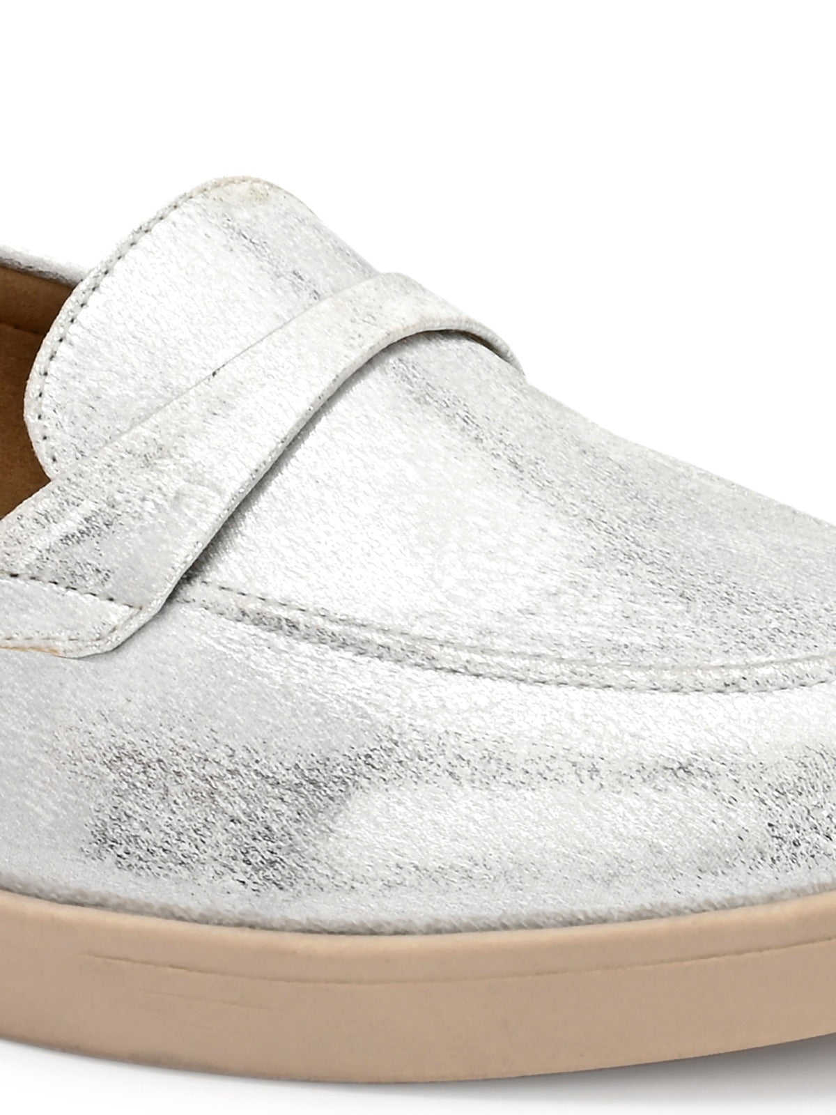 Darcy Shimmer Leather Slip On Loafers