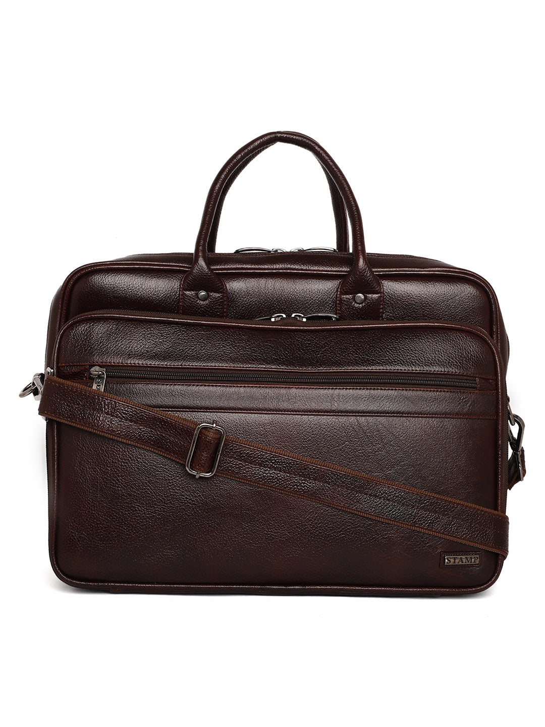 Brown Leather Portfolio Office / Laptop Bags ZP12103 - The Heels India