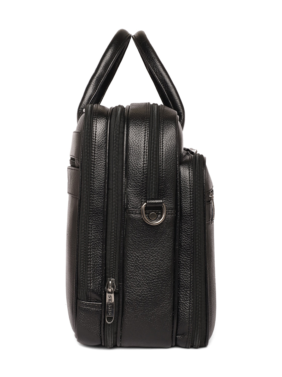 Black Leather Portfolio Office / Laptop Bags ZP12103 - The Heels India