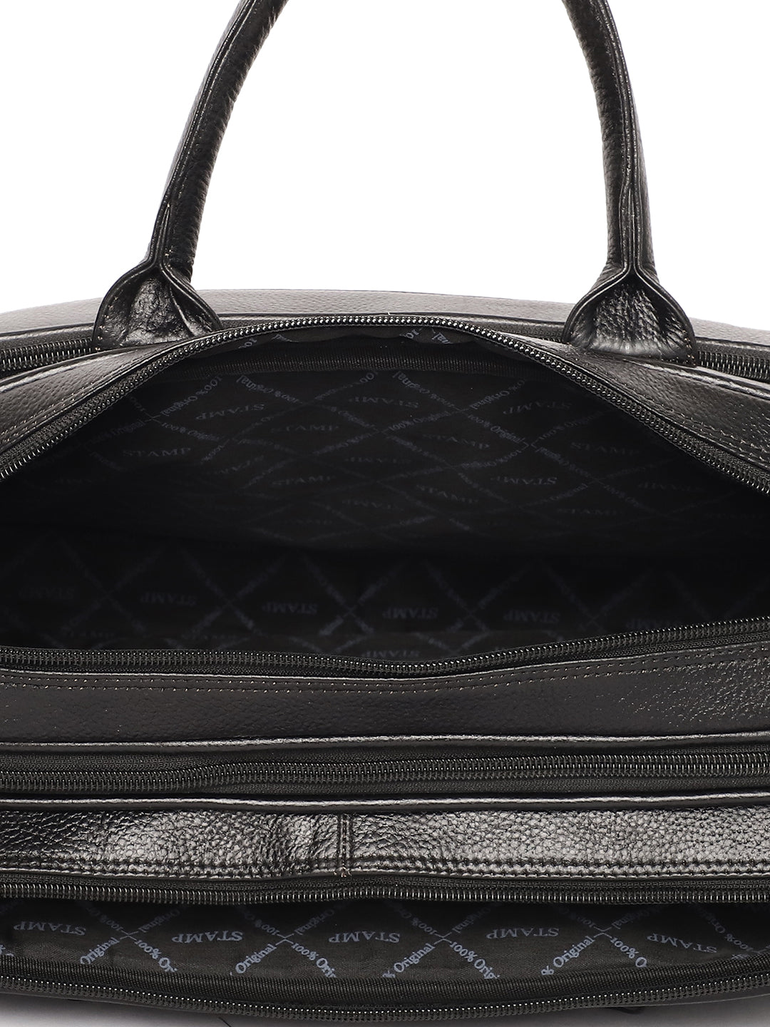 Black Leather Portfolio Office / Laptop Bags ZP12103 - The Heels India