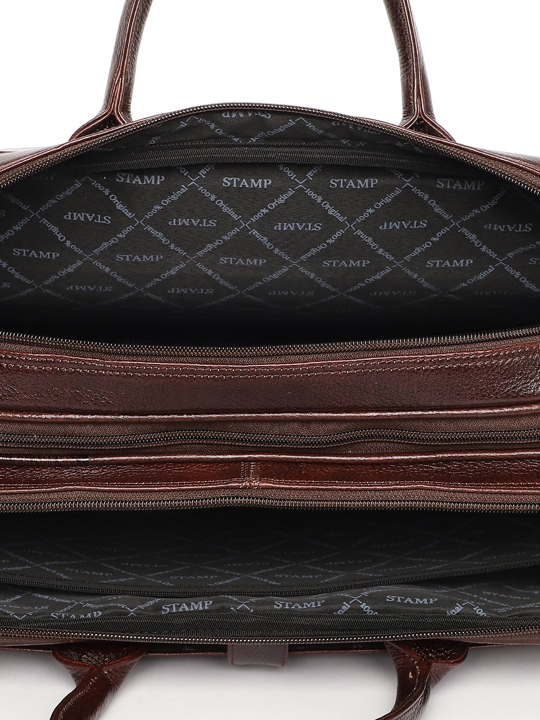 Brown Leather Portfolio Office / Laptop Bags ZP12103 - The Heels India