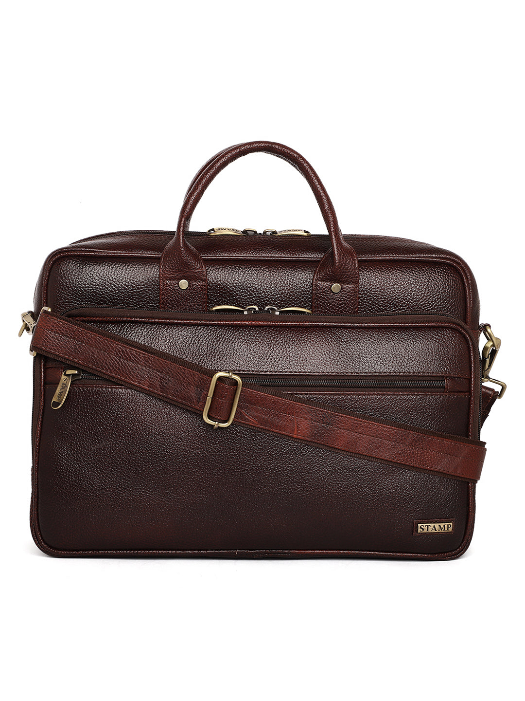 Brown Leather Laptop / Office Bags ZP12110 - The Heels India