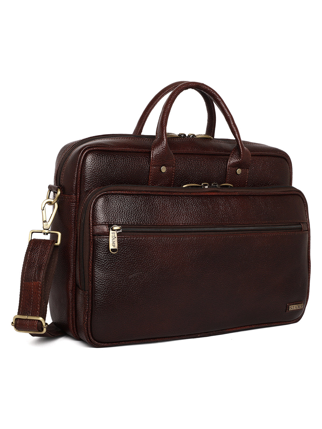 Brown Leather Laptop / Office Bags ZP12110 - The Heels India