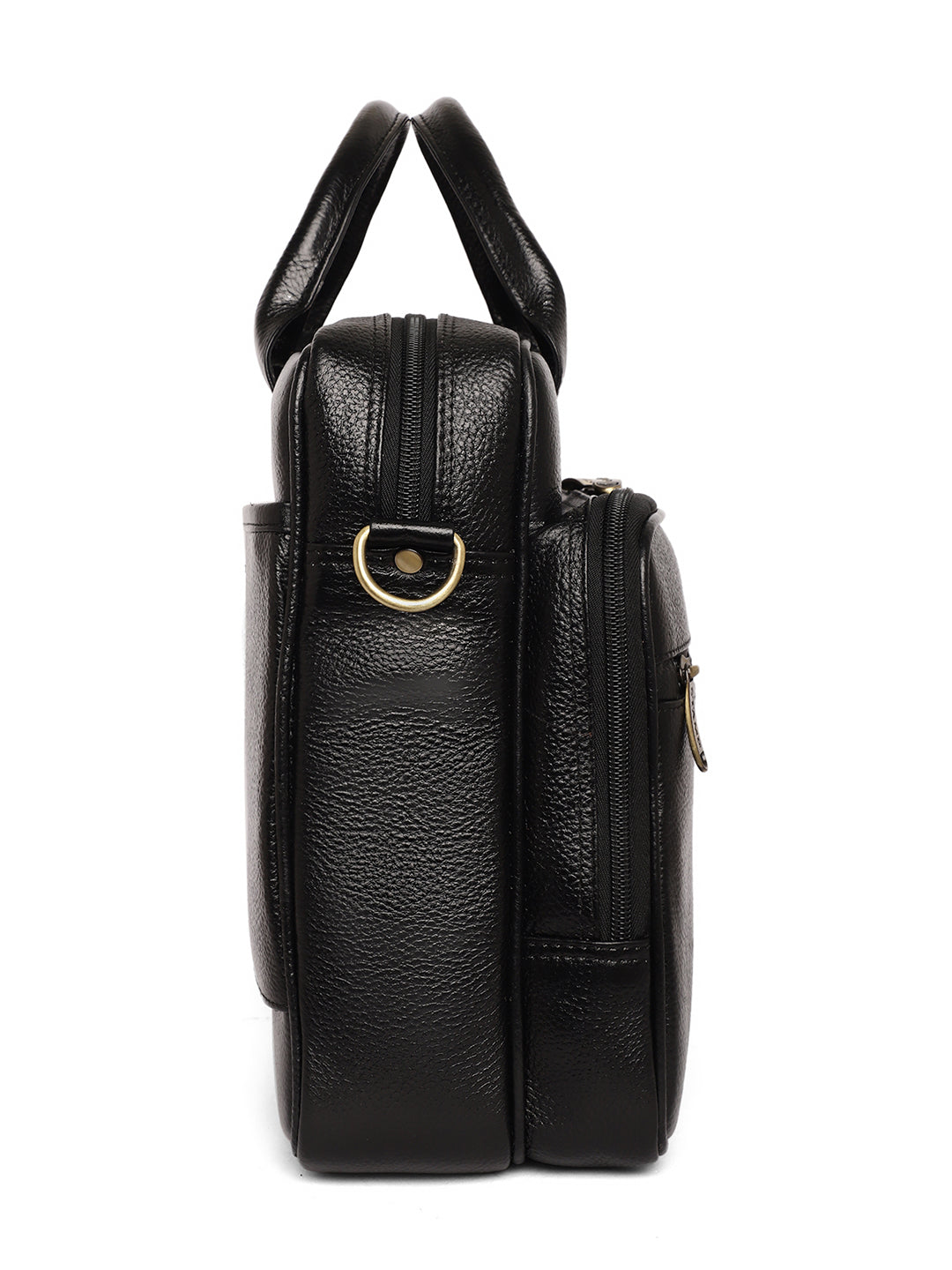 Black Leather Laptop / Office Bags ZP12110 - The Heels India