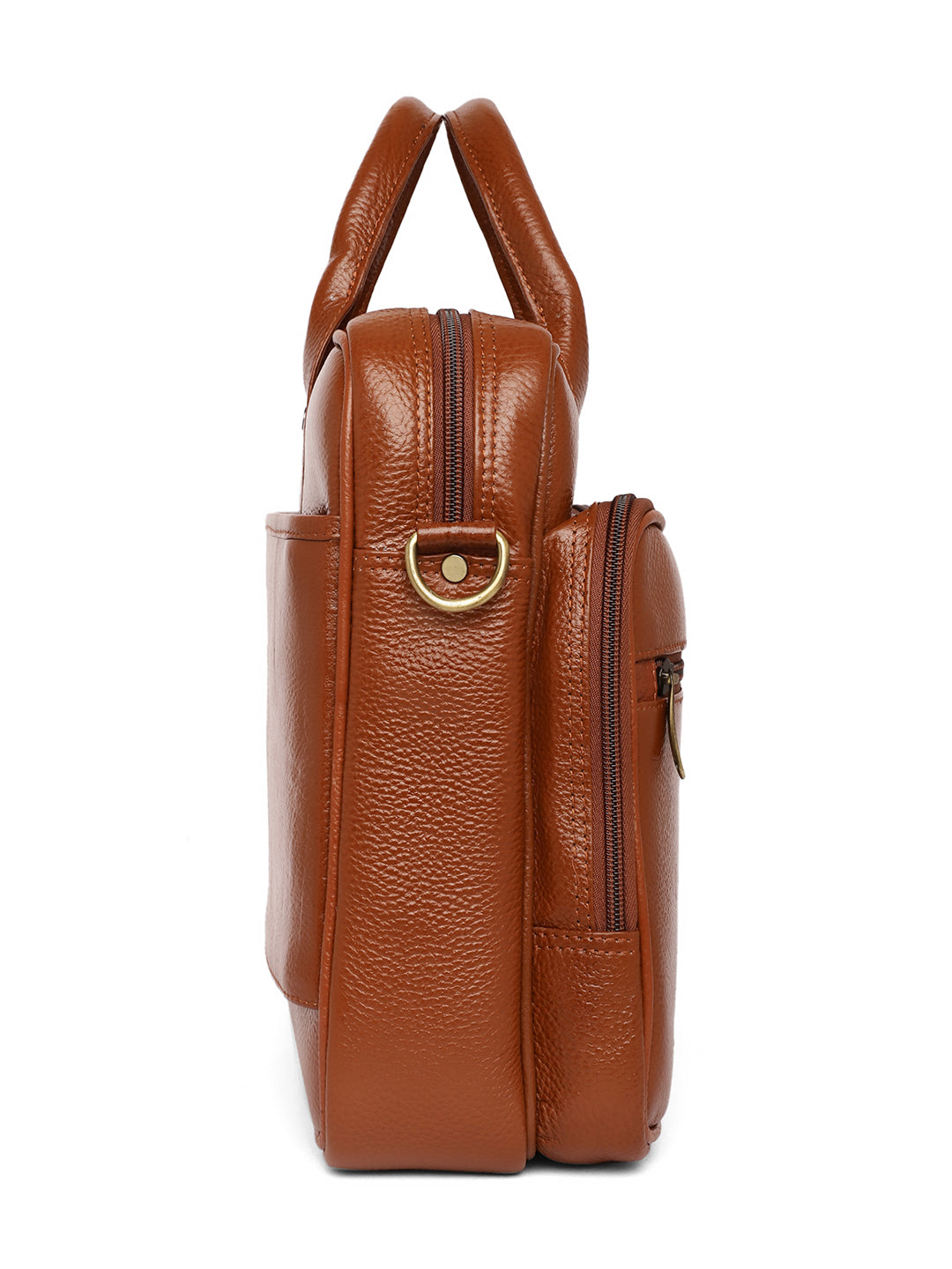 Tan Leather Laptop / Office Bags ZP12110 - The Heels India