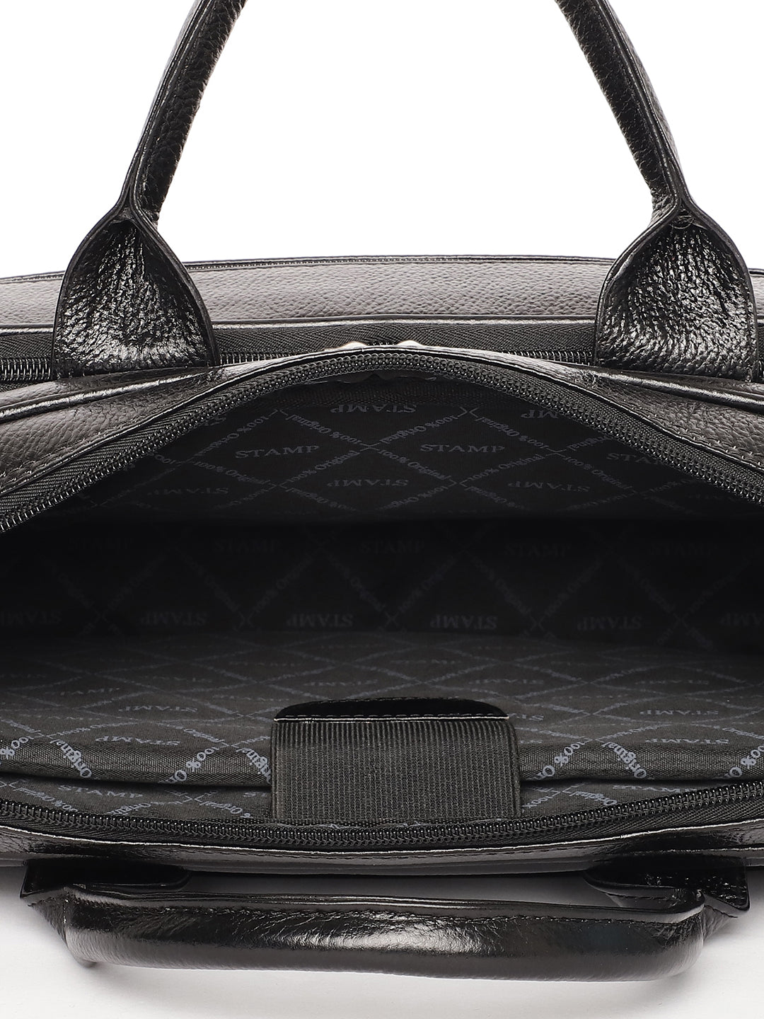 Black Leather Laptop / Office Bags ZP12110 - The Heels India