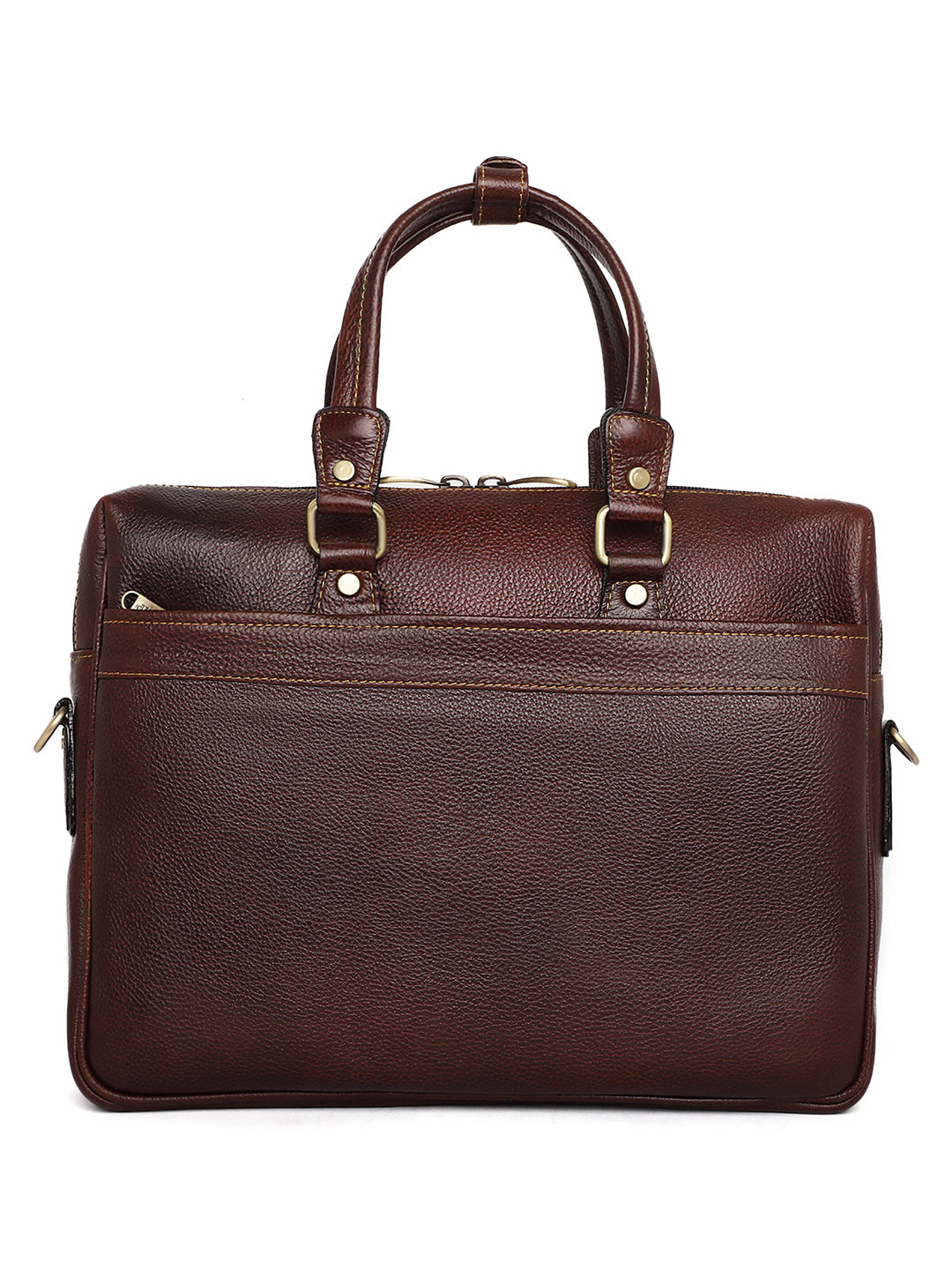 Brown Leather Laptop Bags ZP12116 - The Heels India