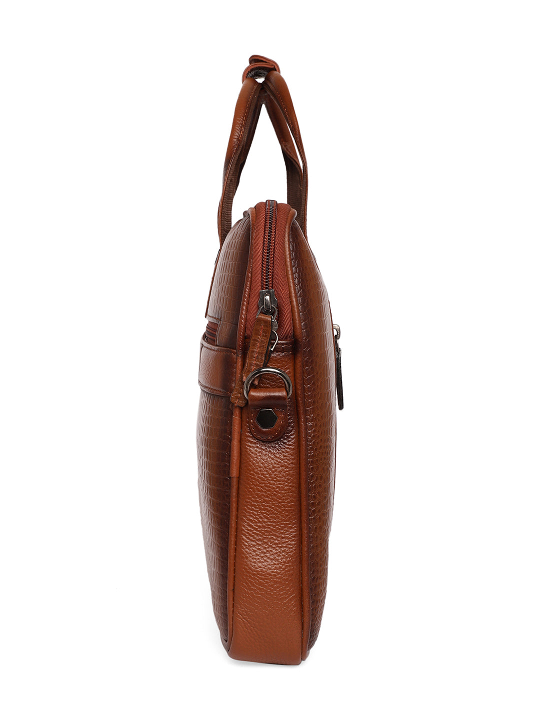 Tan Leather Laptop / Office Bags ZP12136 - The Heels India