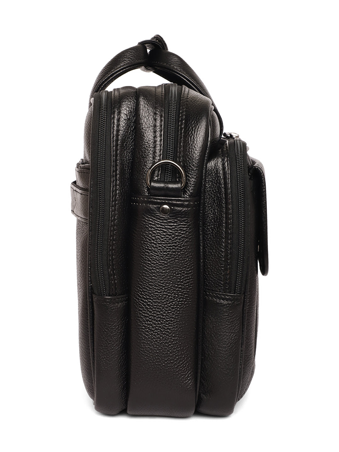 Black Leather Laptop / Office Bags ZP12137 - The Heels India