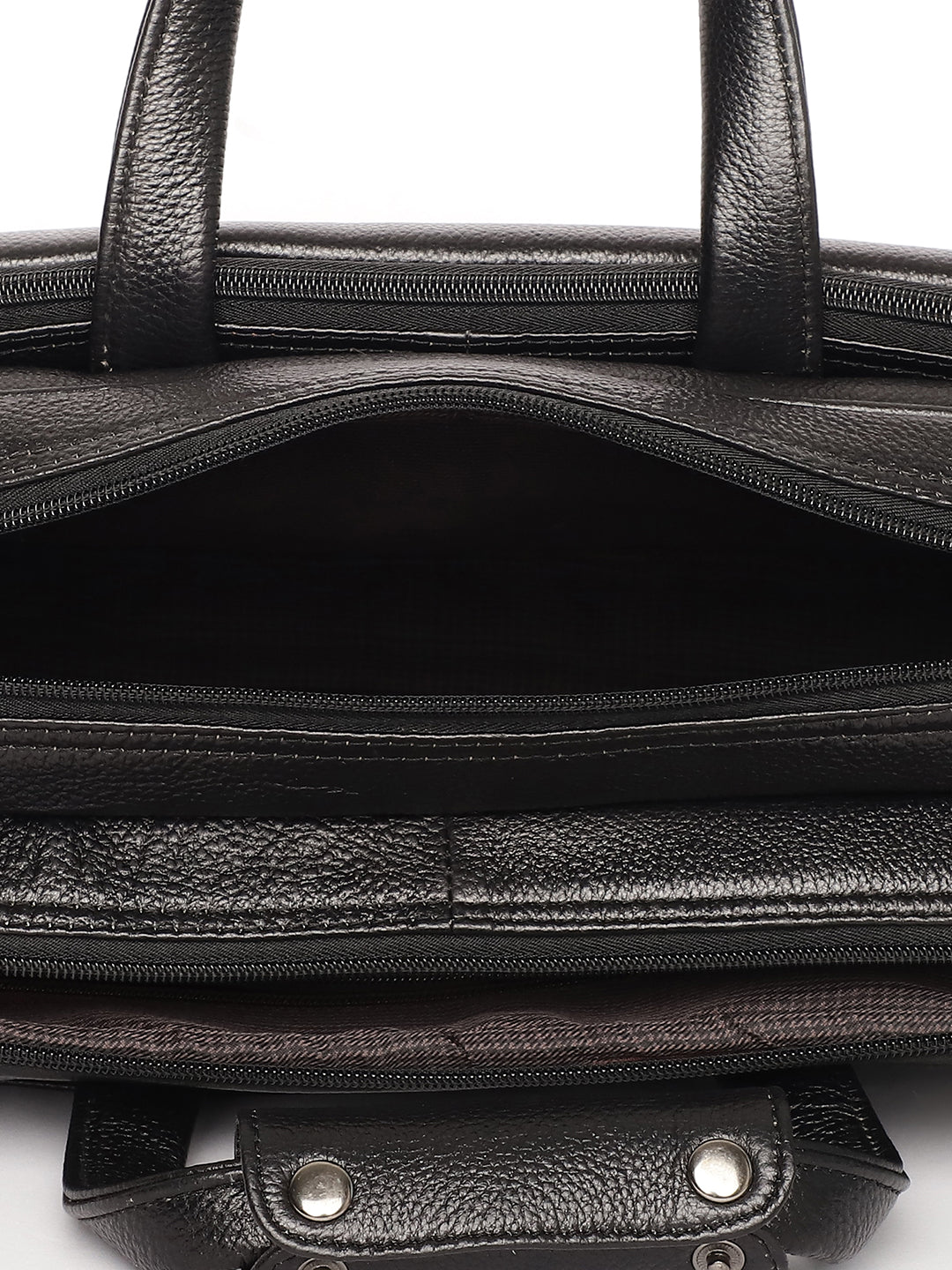 Black Leather Laptop / Office Bags ZP12137 - The Heels India