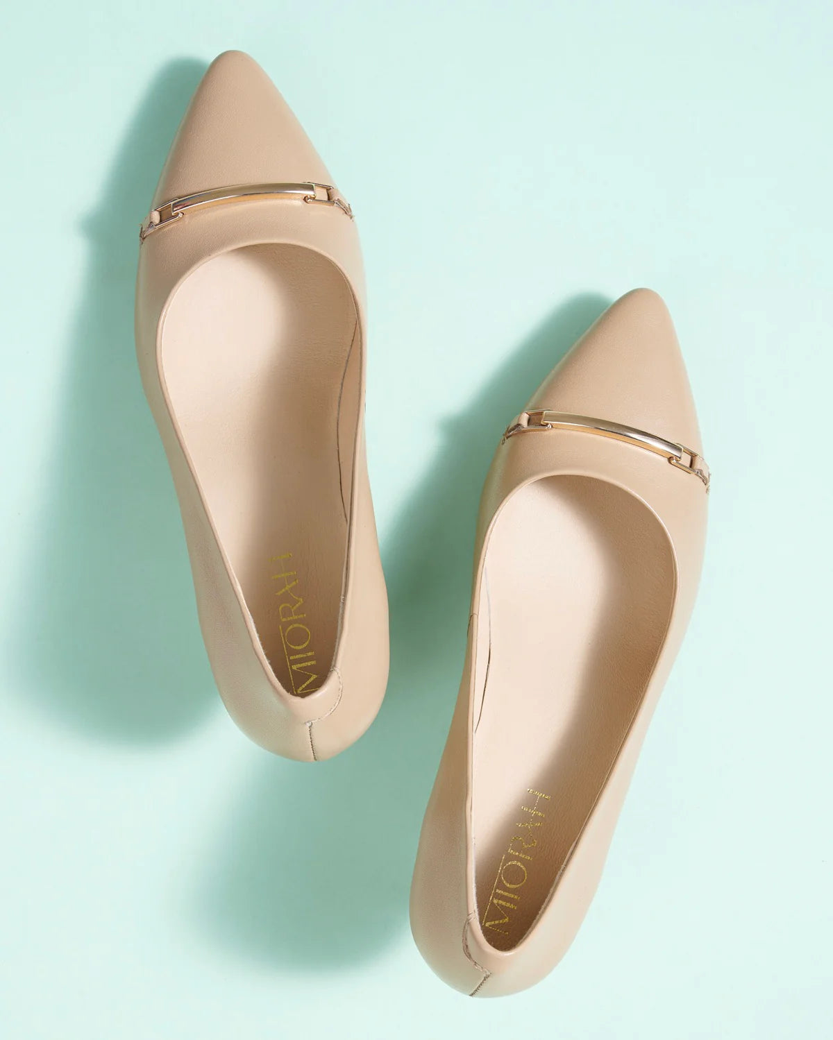 NOA Premium Leather Kitten Heels