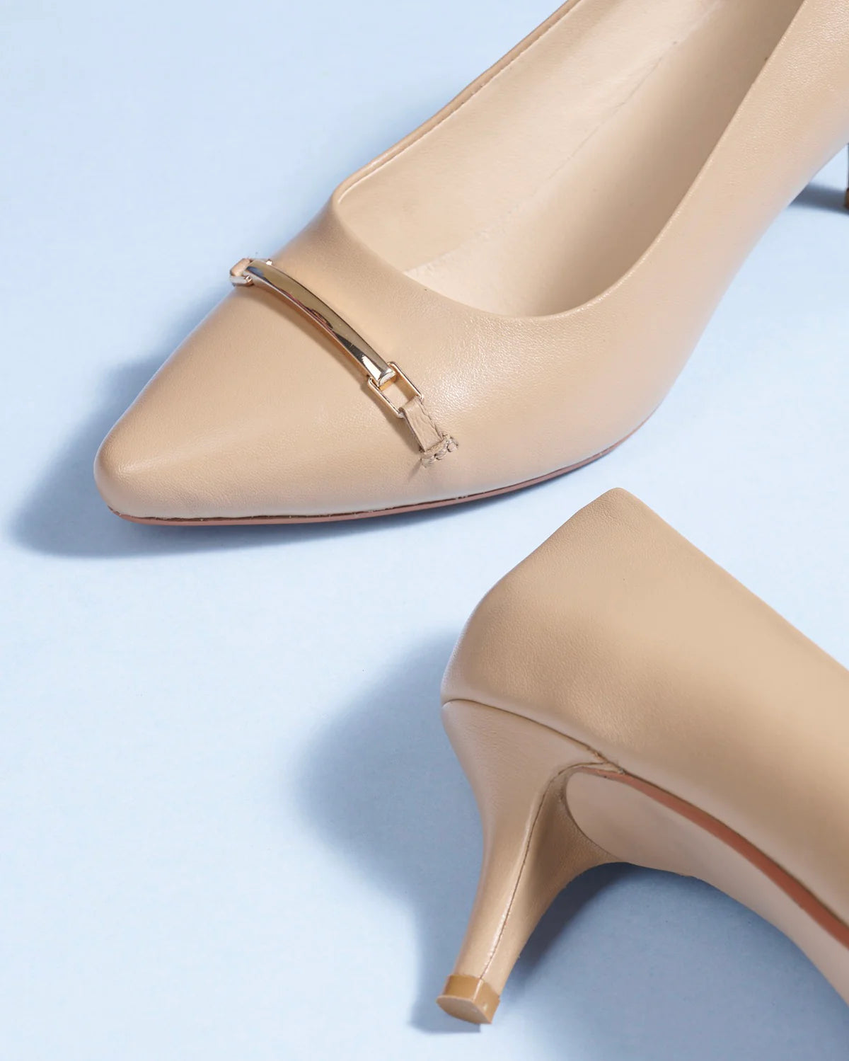 NOA Premium Leather Kitten Heels