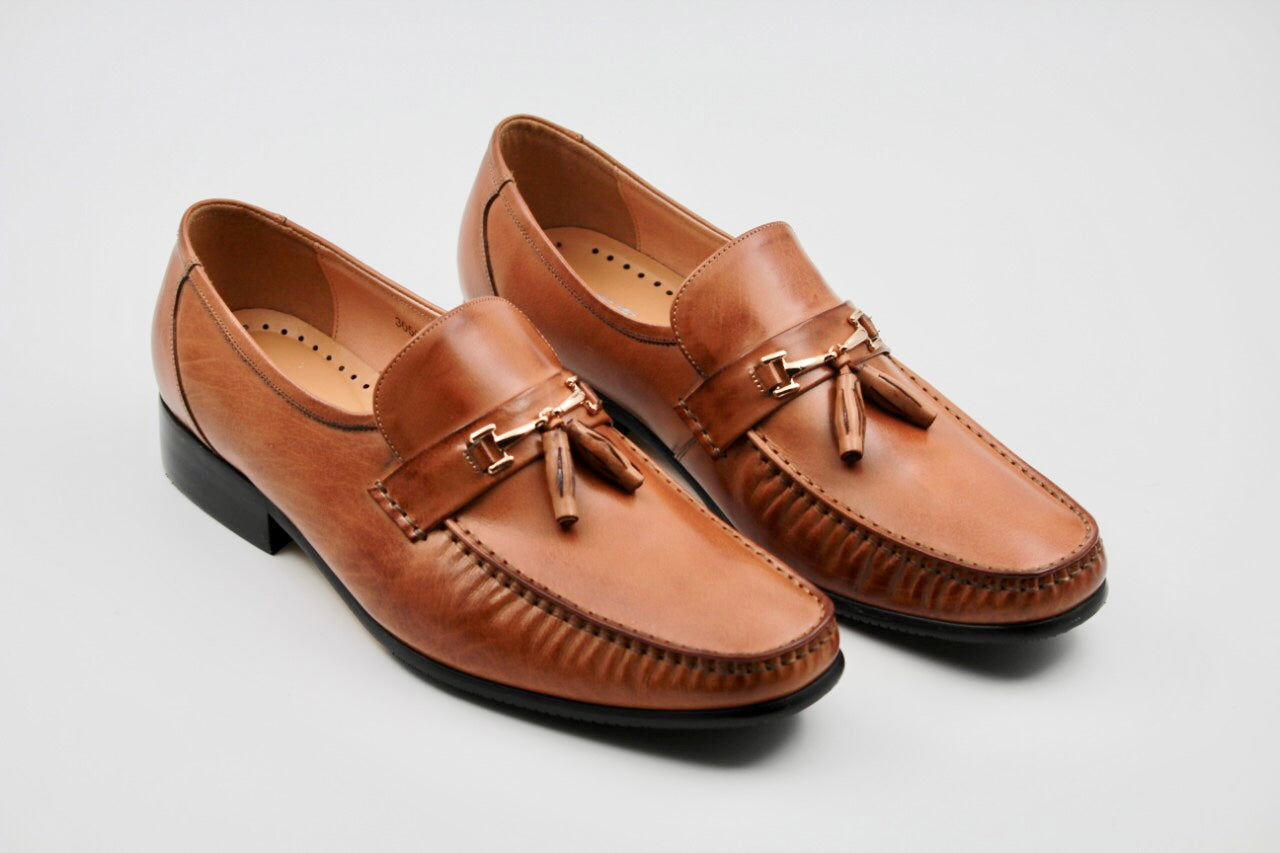 Lenore Tan Leather Formal Loafers - The Heels India