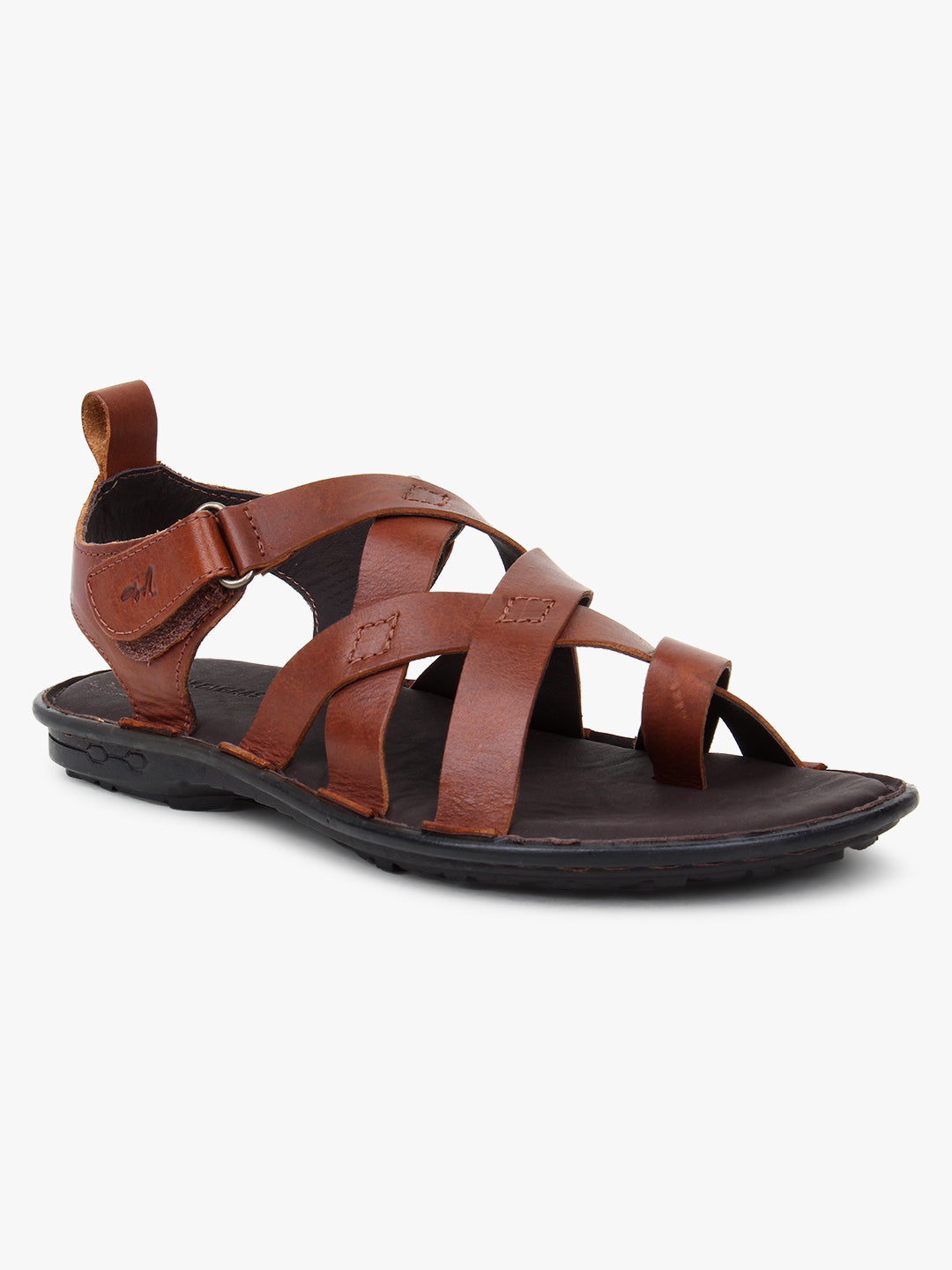 Dalton Brown Leather sandals - The Heels India