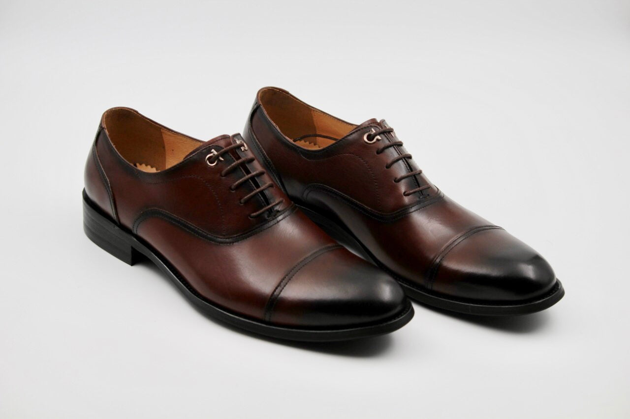 Tabitha Coffee Leather Oxfords - The Heels India