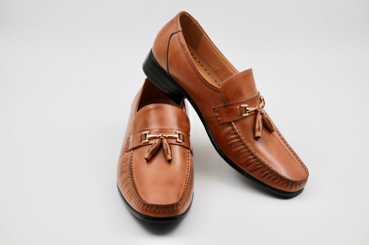 Lenore Tan Leather Formal Loafers - The Heels India