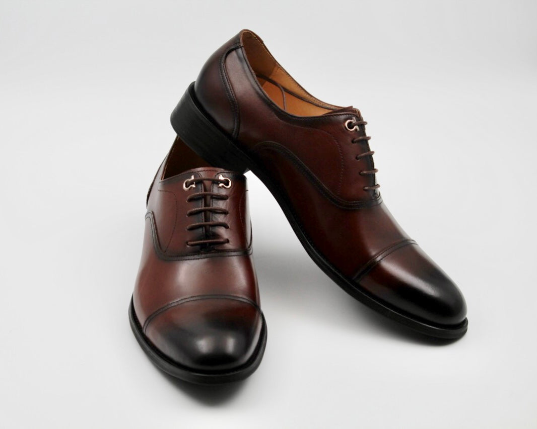 Tabitha Coffee Leather Oxfords - The Heels India
