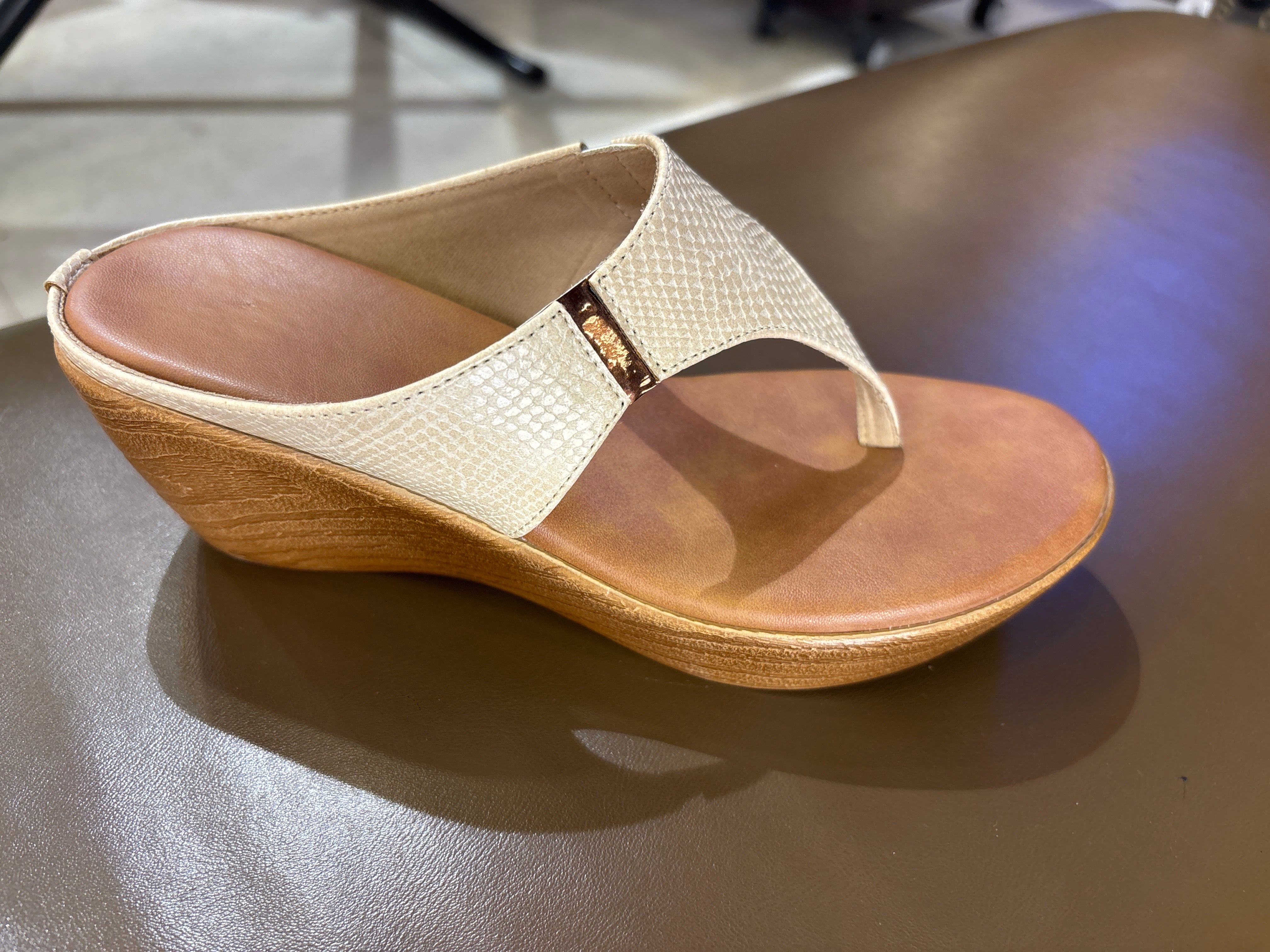 Margaret Comfort Slip On Wedge Platform Heel Slippers - The Heels India