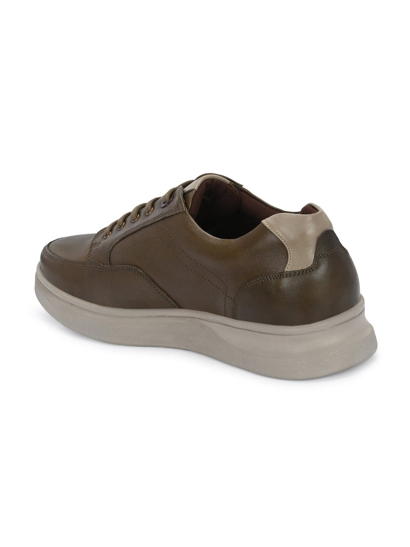 Zero Gravity 2.0 Mateo Olive Leather Lace-Up Sneakers