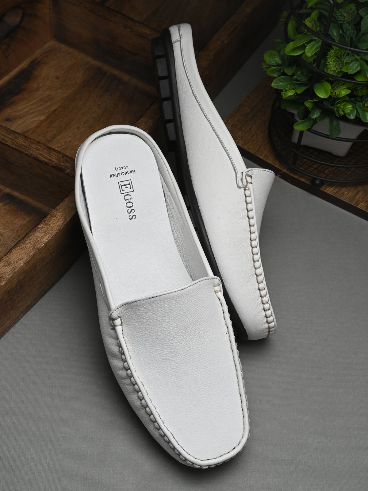 Flint Leather Casual Slip-On Mules