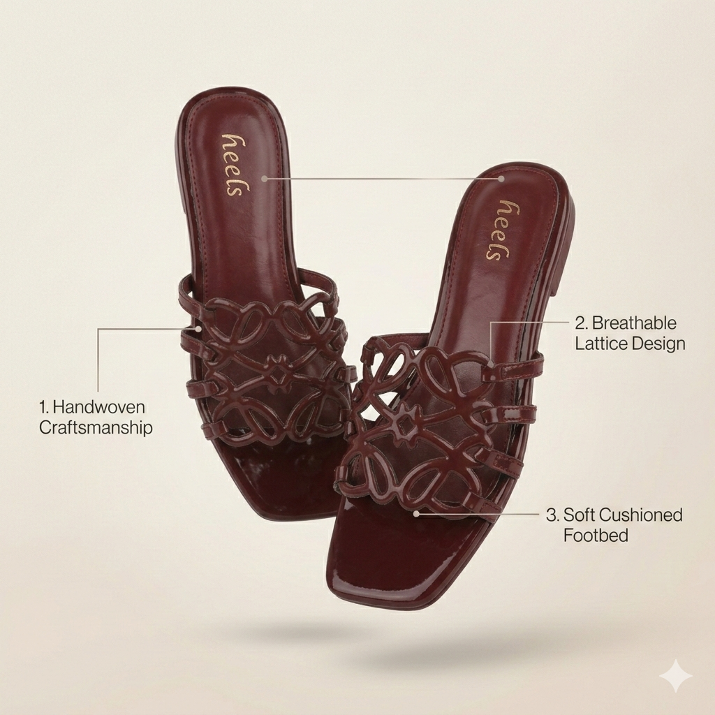 Lola Laser Cut Cushioned Summer Sliders