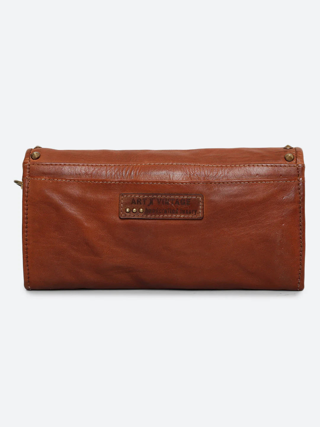 Olivia : Genuine Cognac Leather Mini Crossbody Bag