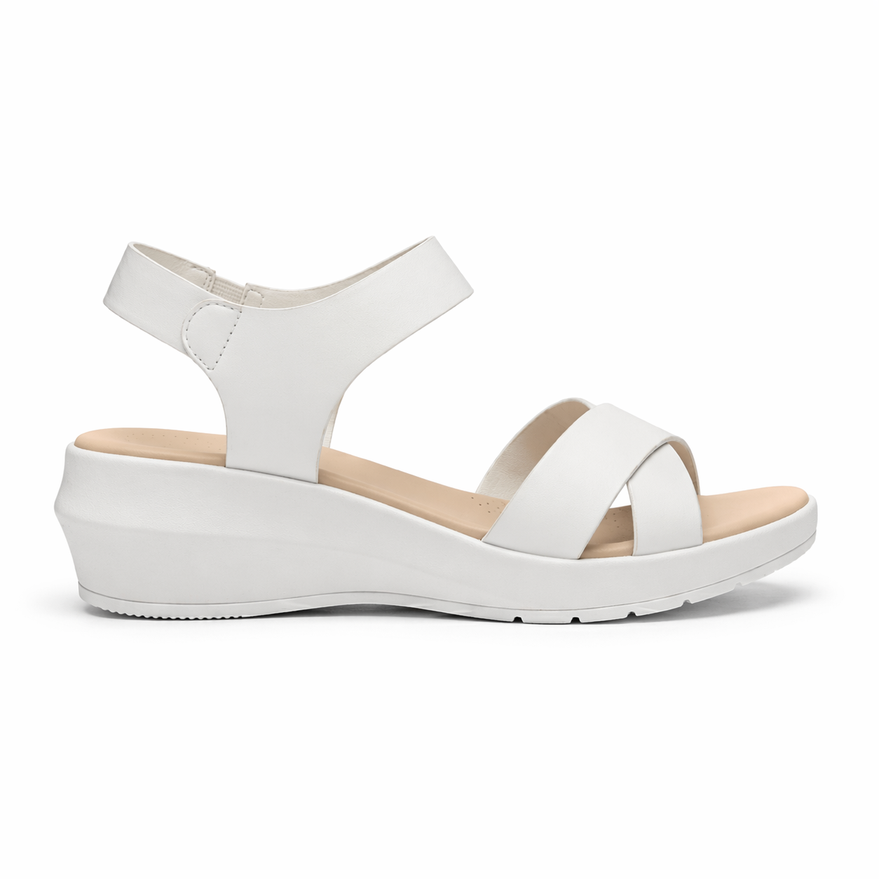 Ferina Cushioned Wedge Cross Sandals