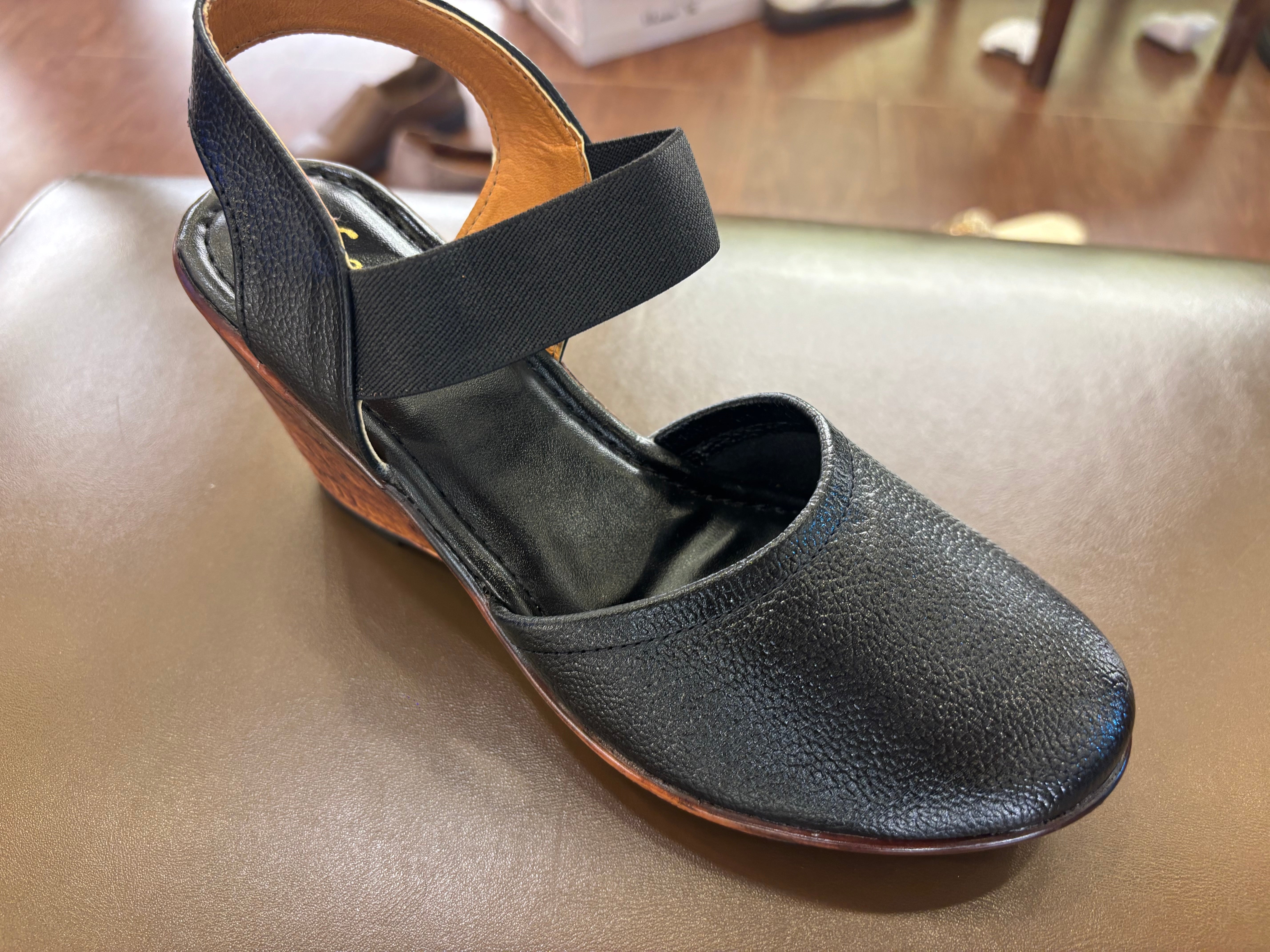 Jess Leather Platform Wedge Heel Sandals